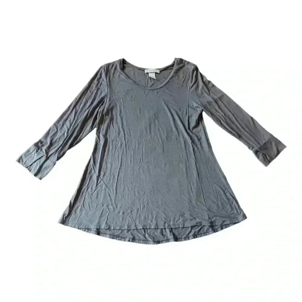 Nomadic Traders Gray Tunic, Womens S, 3/4 Length Sleeves - Picture 9 of 9